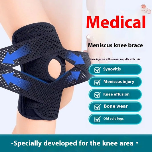 Open Patella Knee Brace with V-Shaped Cross Straps