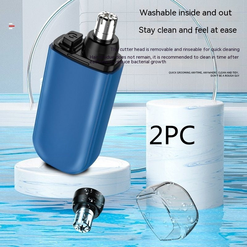 USB-C Nose Hair Trimmer — 6000 RPM, Percent Display, Washable Head