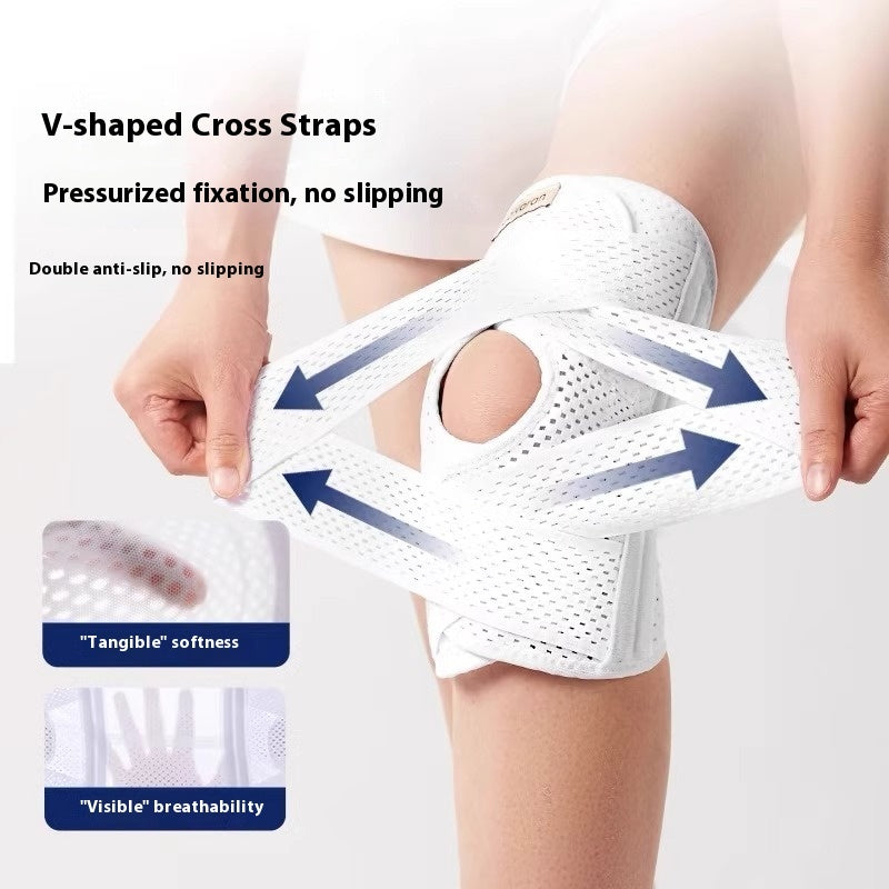 Open Patella Knee Brace with V-Shaped Cross Straps